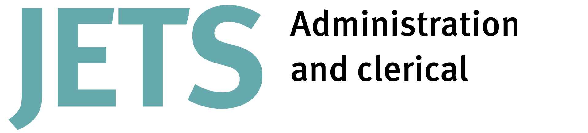JETS Admin & Clerical logo with website link
